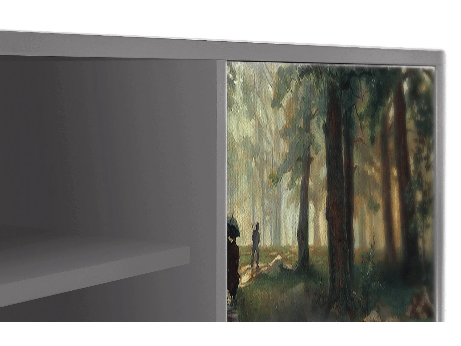 Meuble TV - 170х69х48 cm - T2 -  Rain in the Oak Forest, Gris