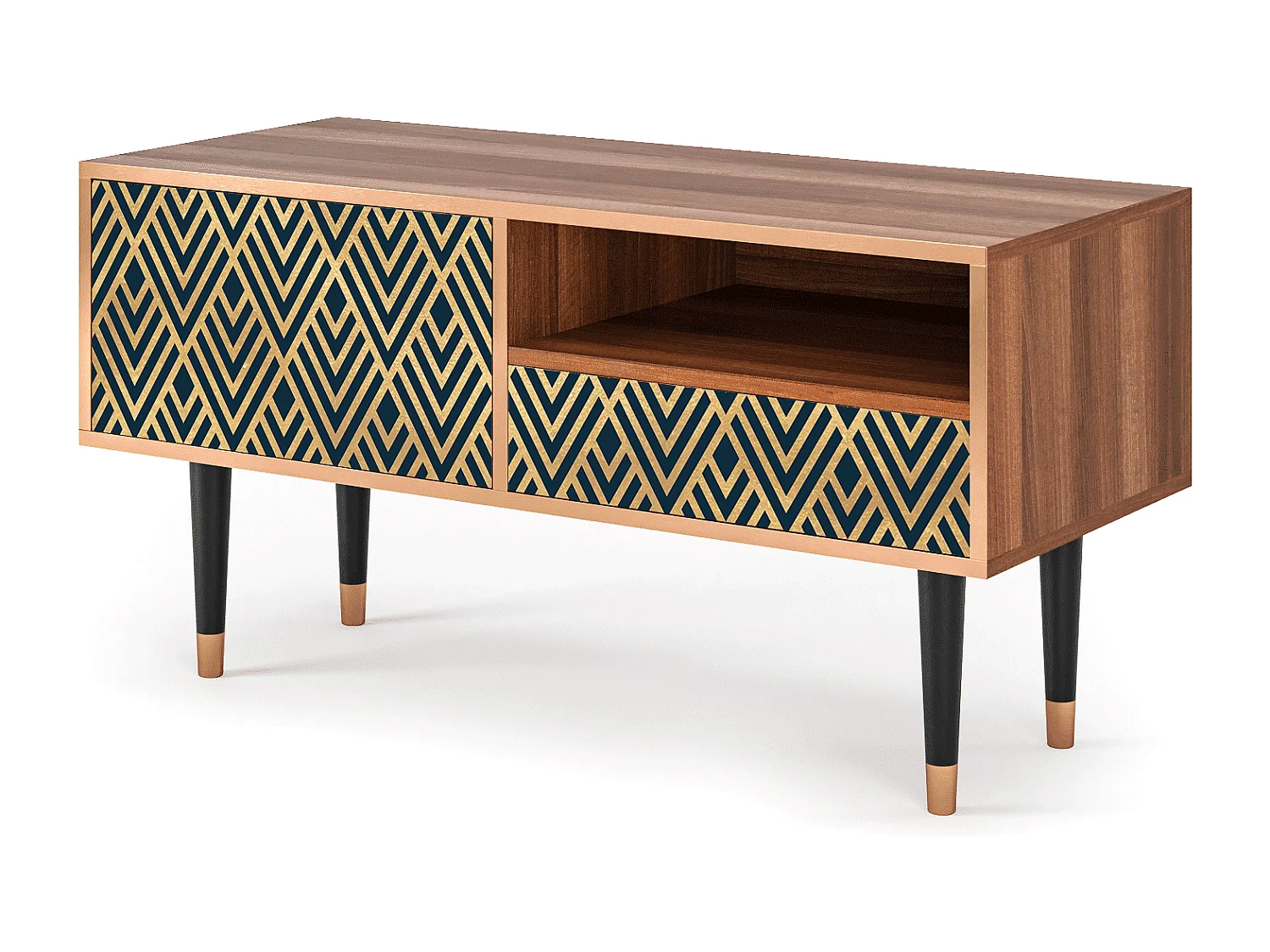 Mobile TV - 115х59х48 cm - T3 - Egypt Triangles, Noce