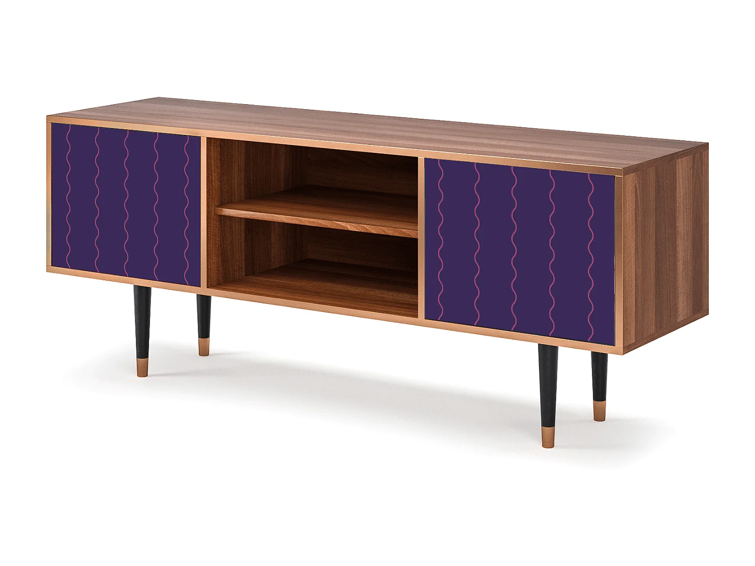 Meuble TV - 170х69х48 cm - T2 - Grape Maccaroni, Noyer