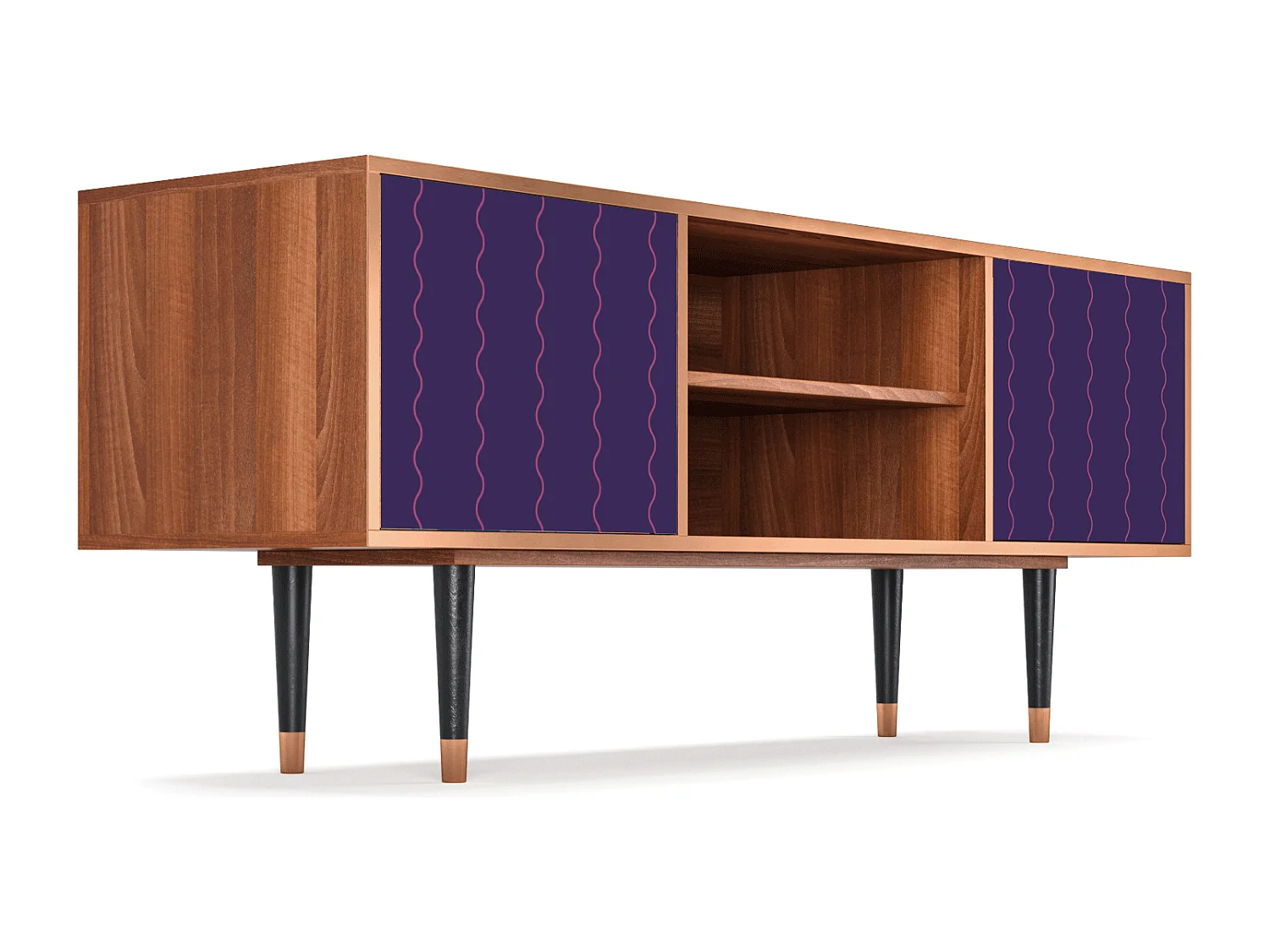 Meuble TV - 170х69х48 cm - T2 - Grape Maccaroni, Noyer