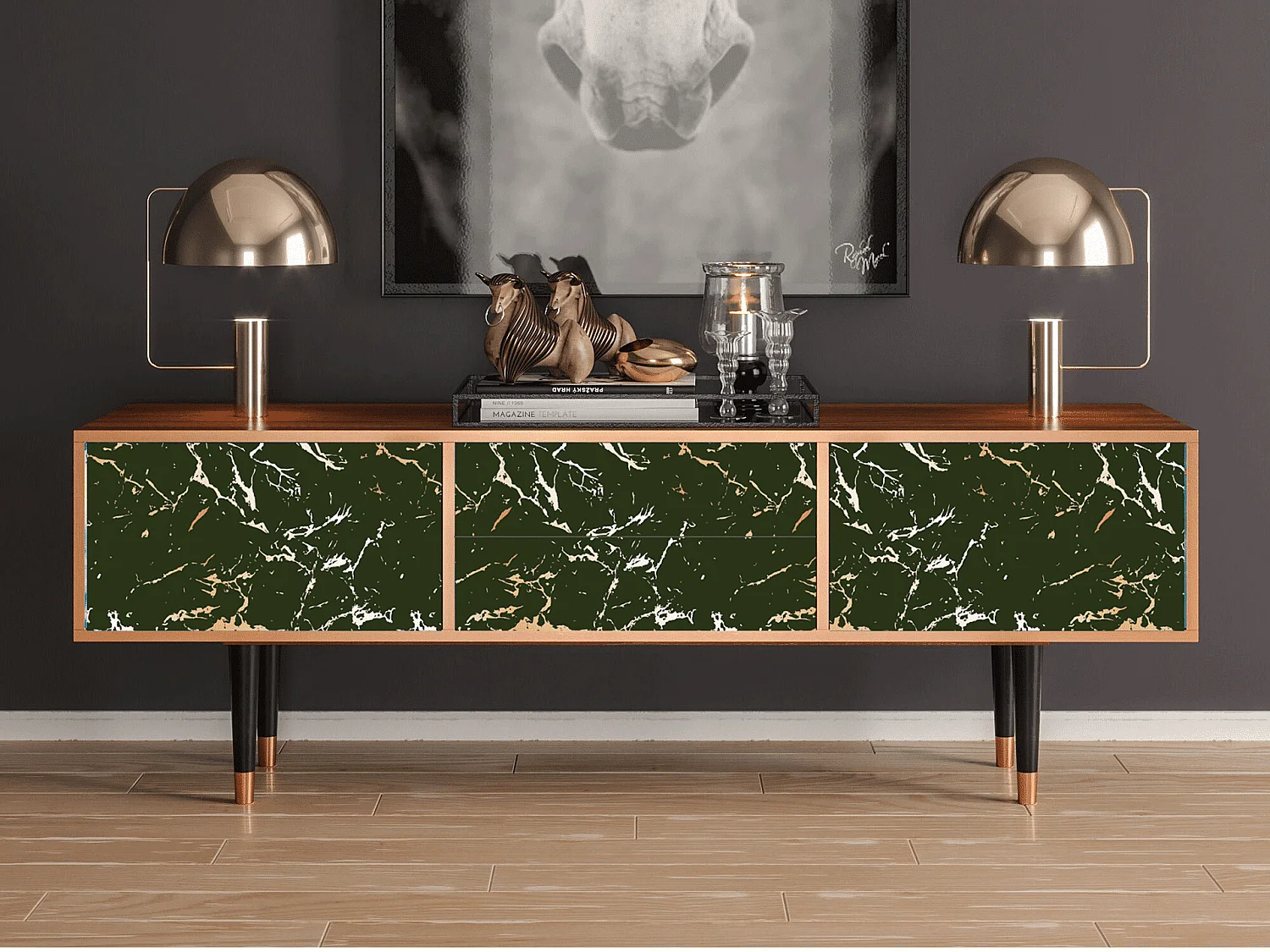 Meuble TV - 170х59х48 cm - T4 - Amazon Forest, Noyer