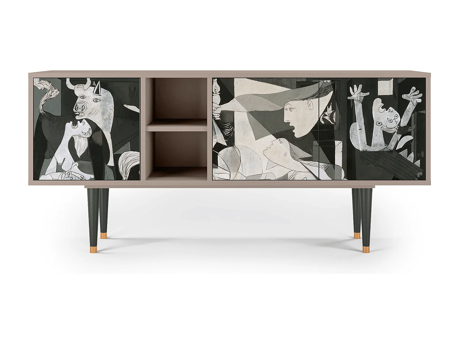 TV-Möbel - 150х69х41 cm - T5 - Guernica by Picasso, Latte