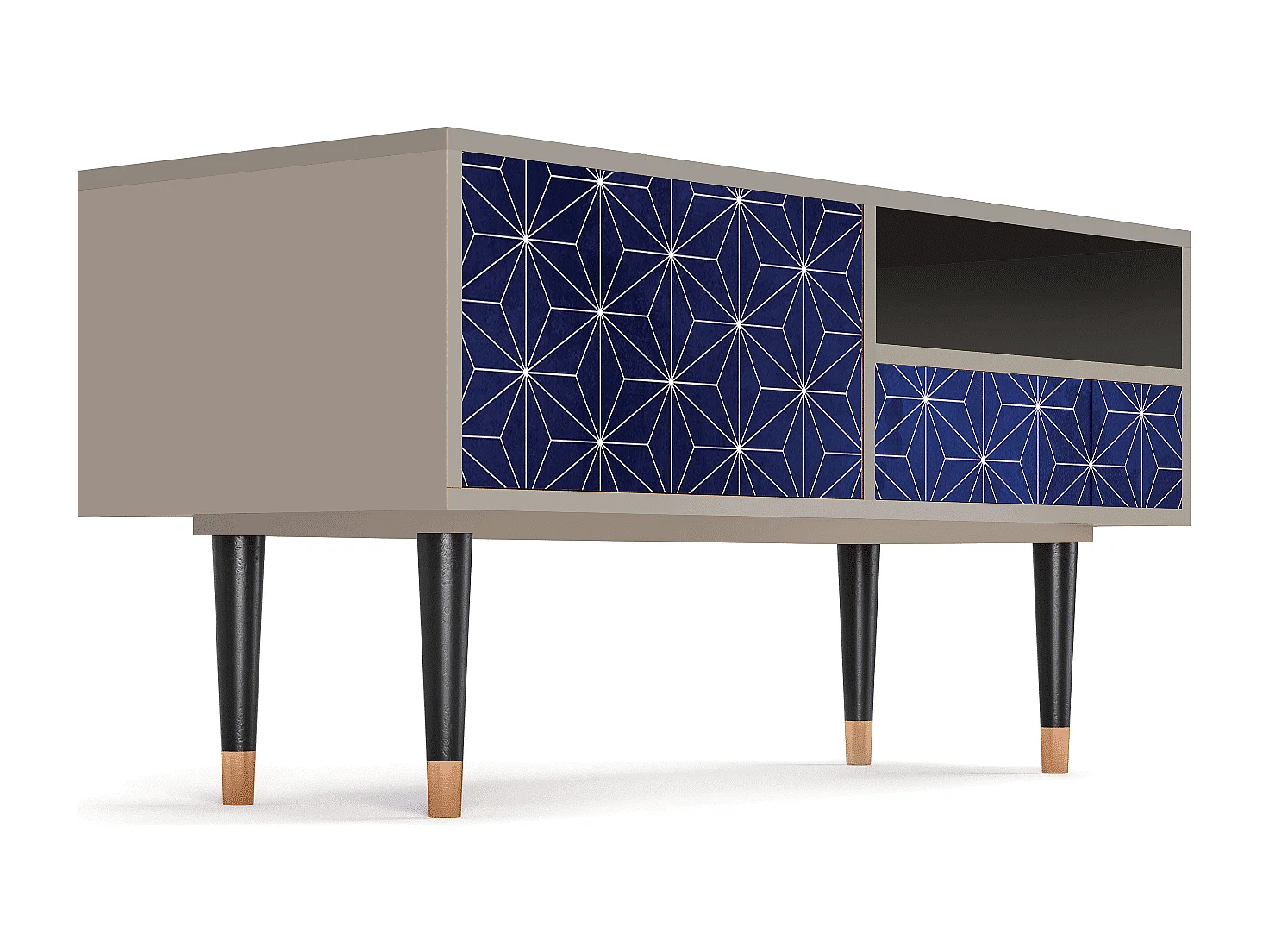 Szafka RTV - 115х59х48 cm - T3 - Milky Way, Piaskowy