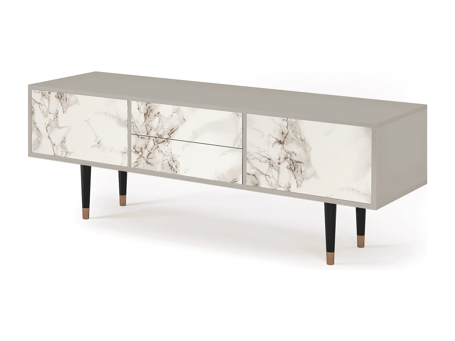 Meuble TV - 170х59х48 cm - T4 - Milk Marble, Sable