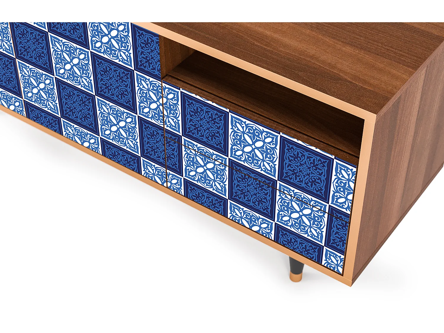 Meuble TV - 125х56х41 cm - T7 - Light Path, Noyer