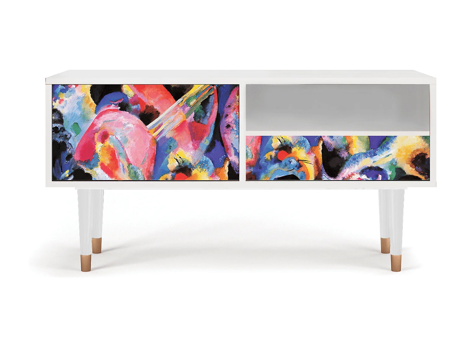 Mueble de TV - 115х59х48 cm - T3 - Kandinsky, Blanco