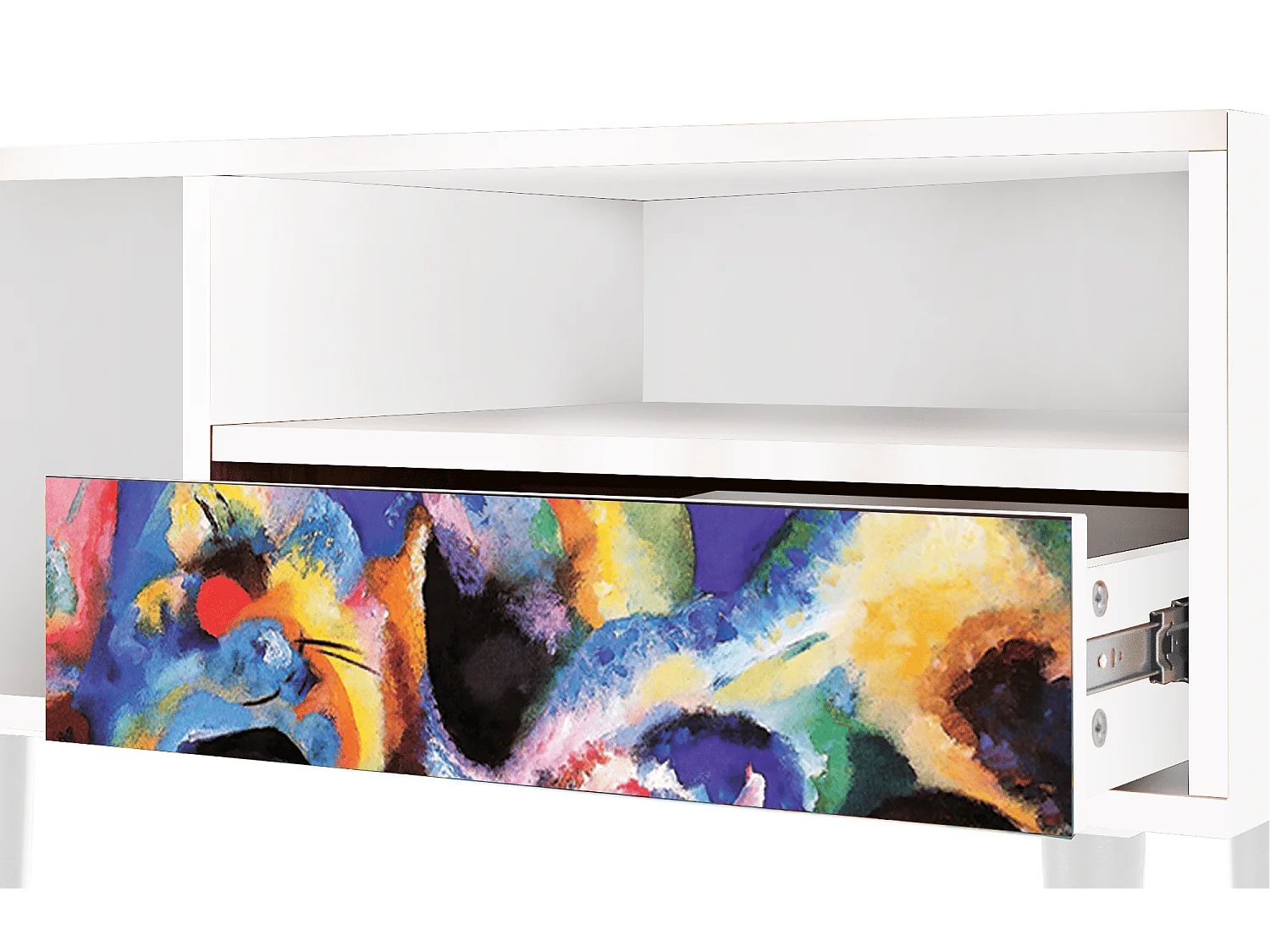 Mueble de TV - 115х59х48 cm - T3 - Kandinsky, Blanco