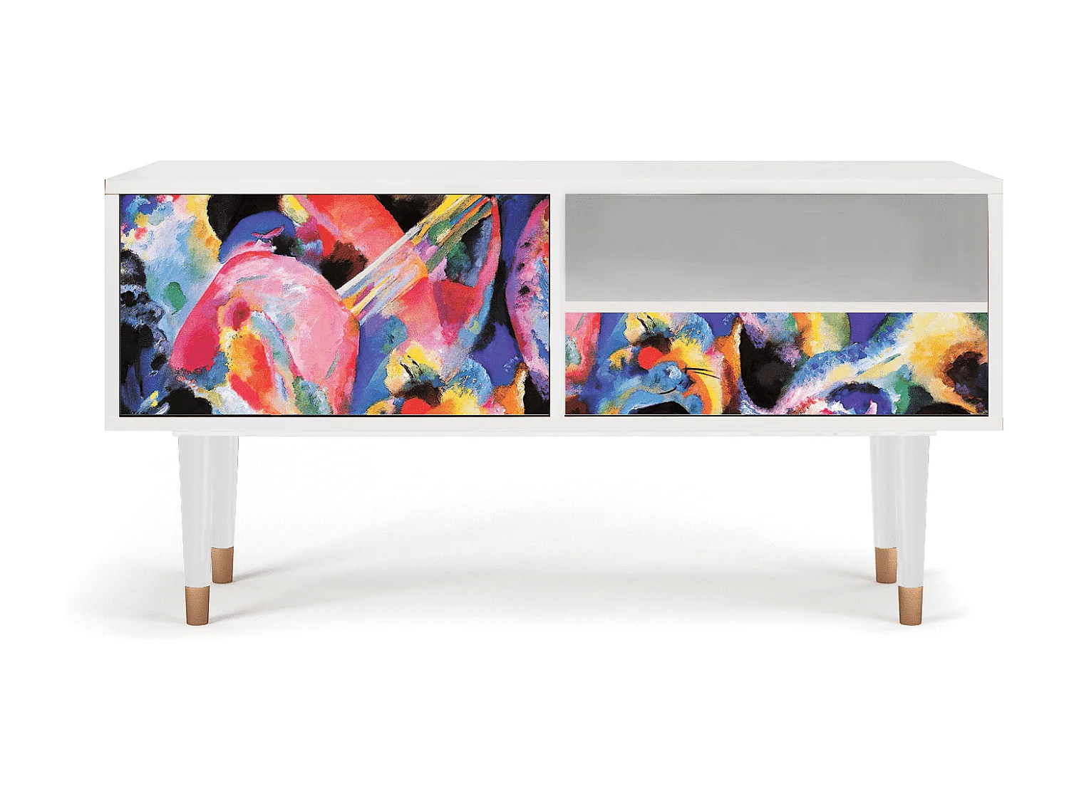 Mobile TV - 115х59х48 cm - T3 - Kandinsky, Bianco