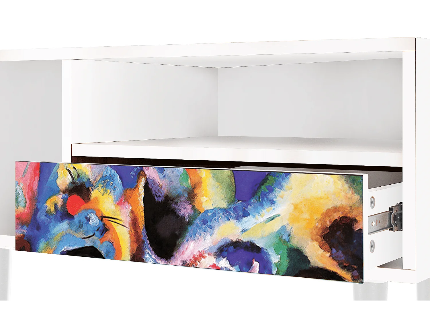 Mobile TV - 115х59х48 cm - T3 - Kandinsky, Bianco