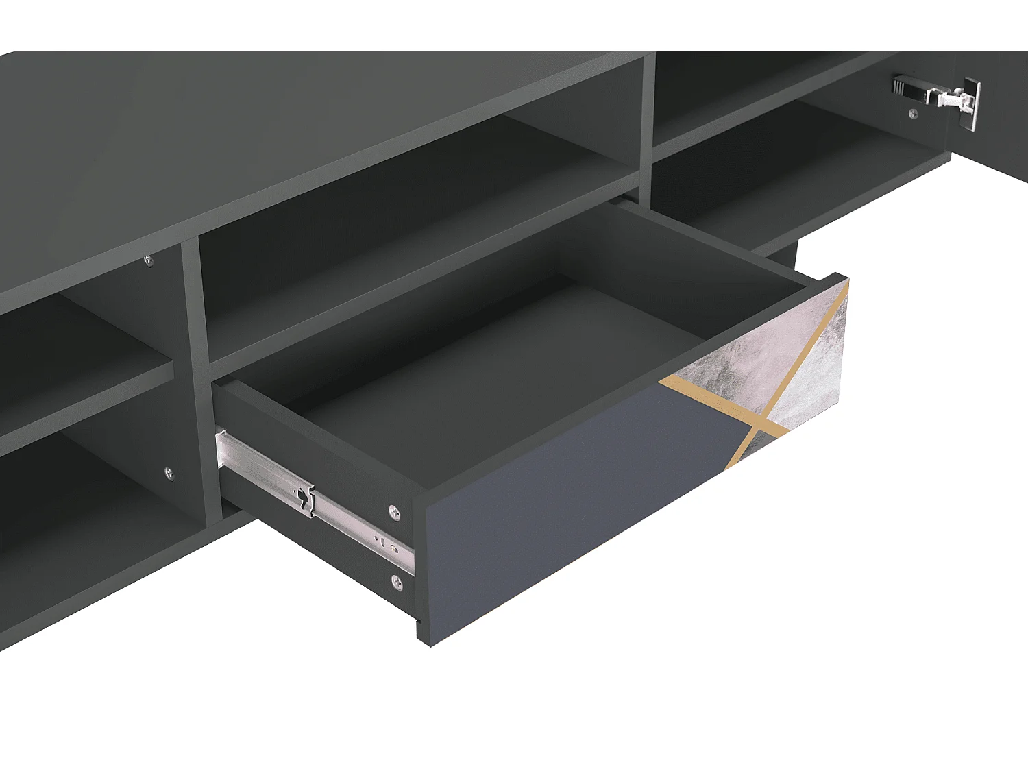 Meuble TV - 170х59х41 cm - T6 - Ideal Harmony, Anthracite