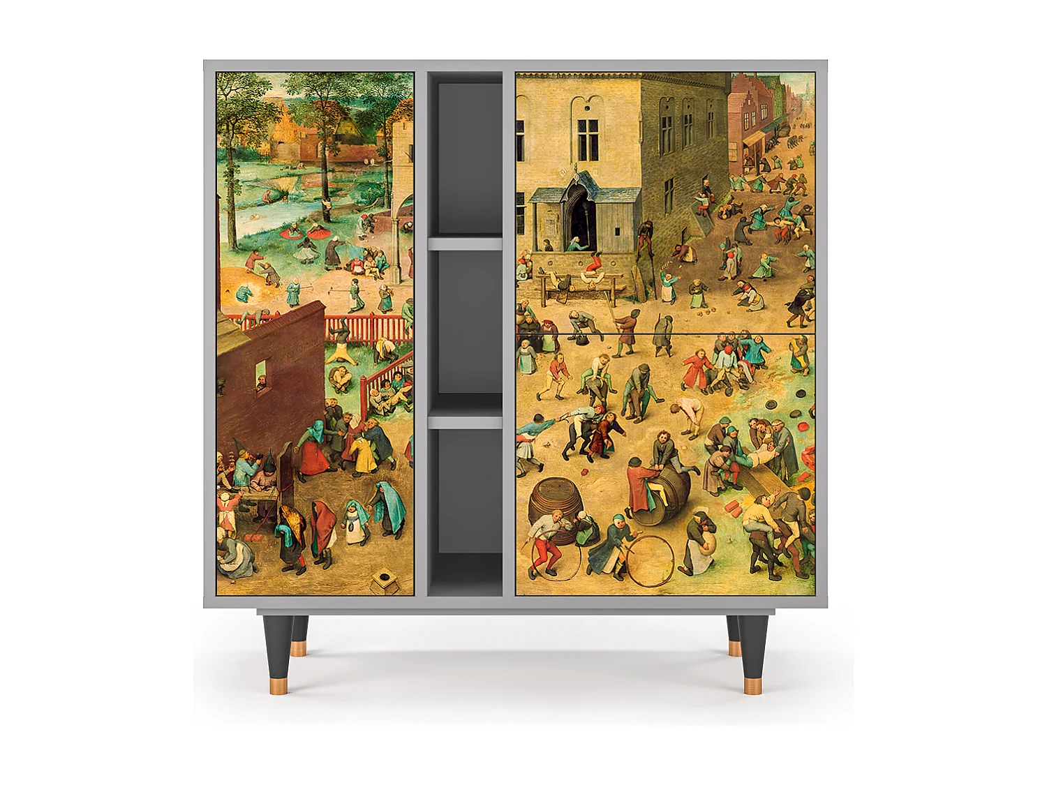 Kredens - 94х96х41 cm - BS5 - Children Games, Szary