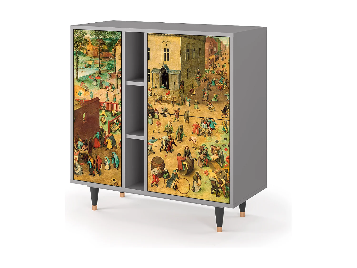 Kredens - 94х96х41 cm - BS5 - Children Games, Szary