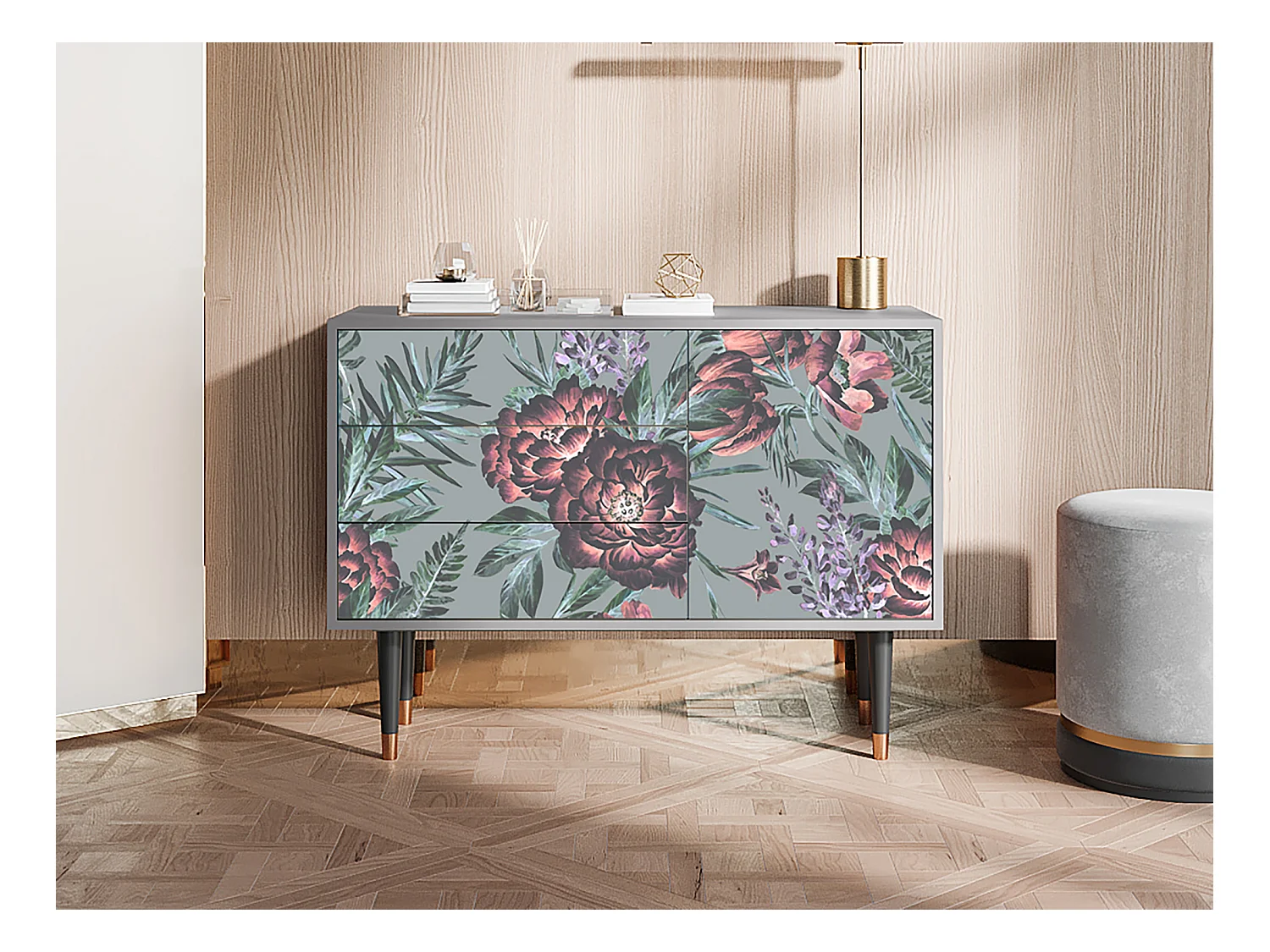 Buffet - 115х84х41 cm - S3 - Light Peonies, Gris
