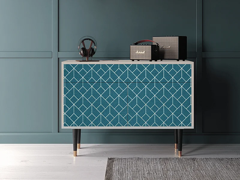 Buffet - 115x85x48 cm - BS4 - Turquoise Geometry, Sable