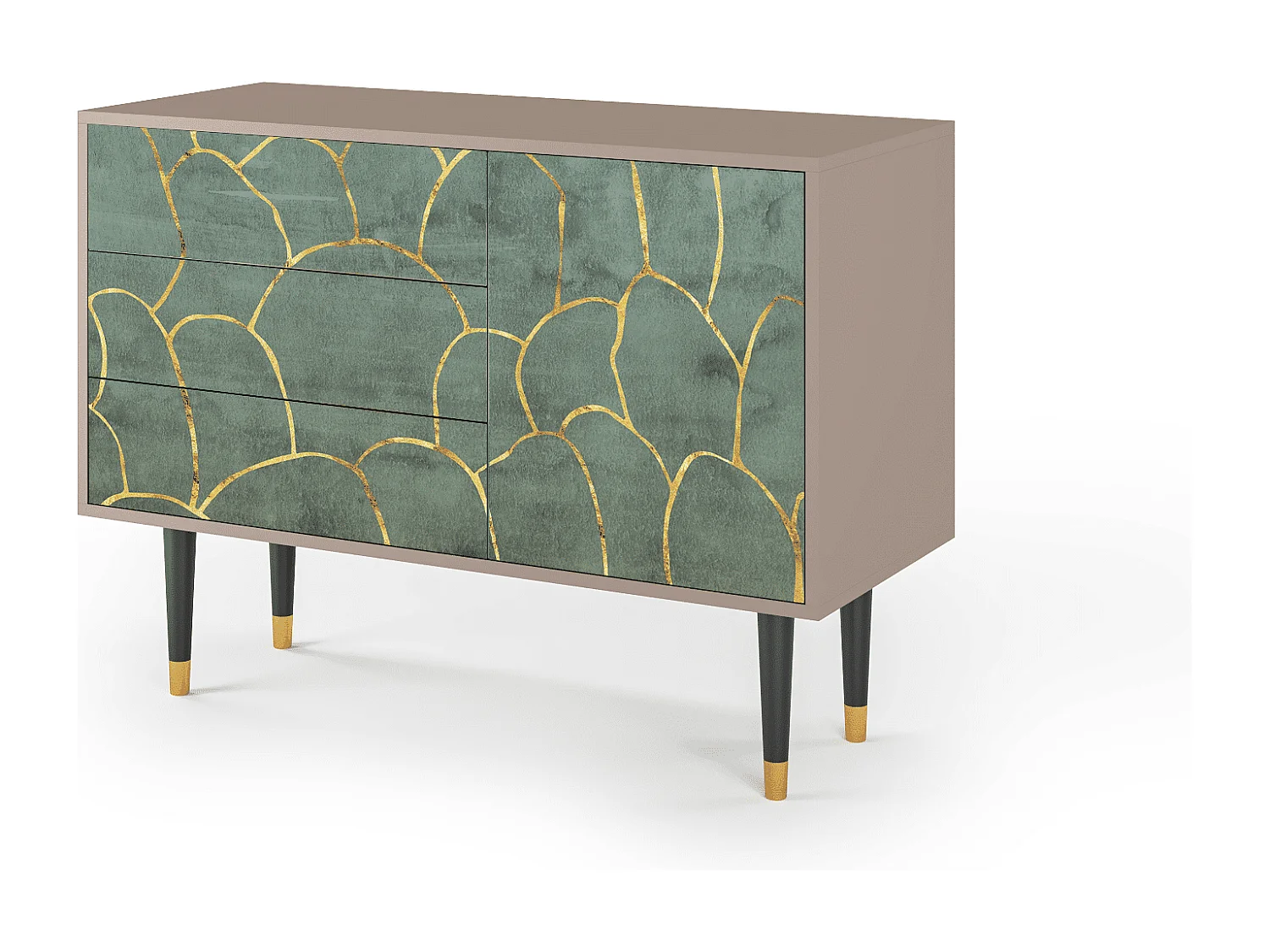 Credenza - 115х84х41 cm - S3 - Magnificent Water Lily, Latte