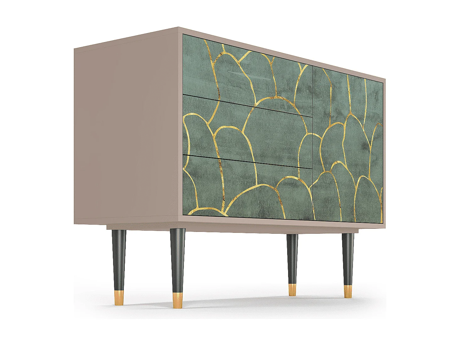 Credenza - 115х84х41 cm - S3 - Magnificent Water Lily, Latte