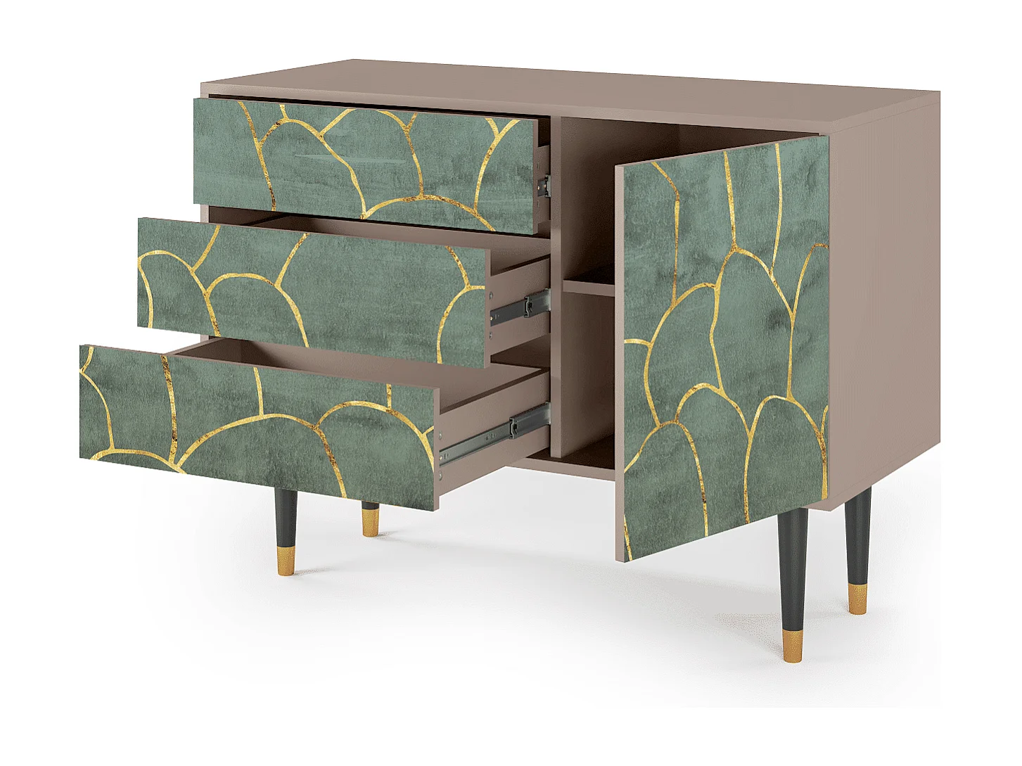 Buffet - 115х84х41 cm - S3 - Magnificent Water Lily, Latte