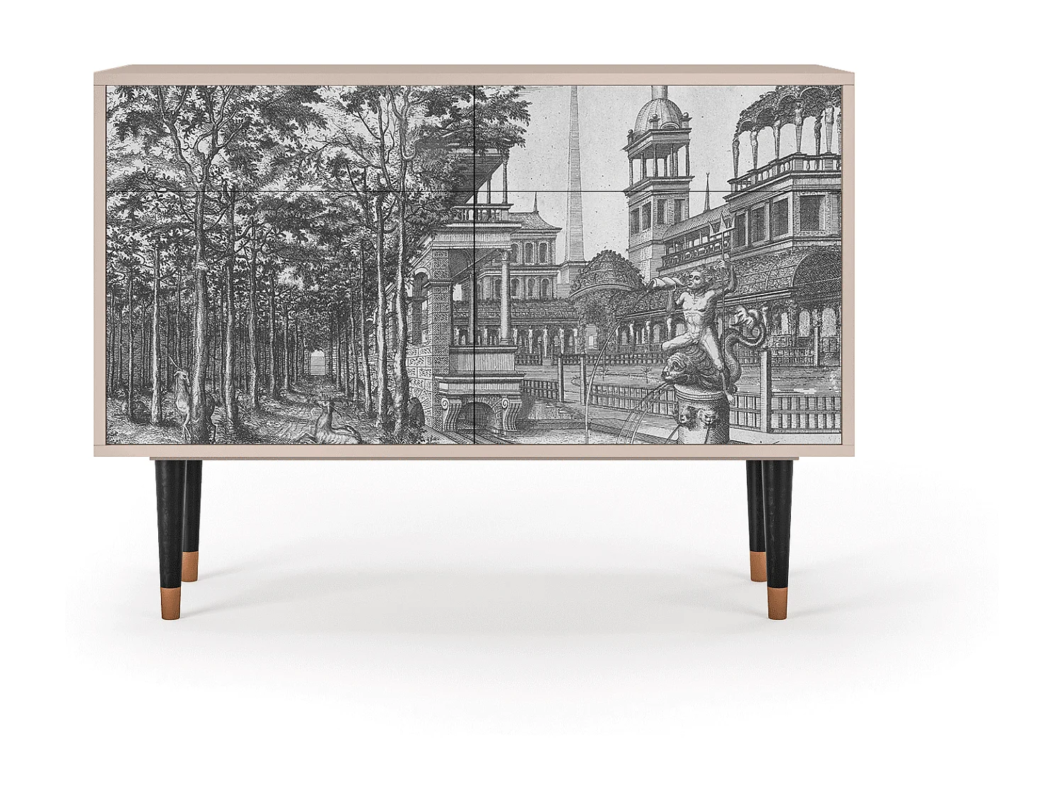 Buffet - 115x85x48 cm - BS4 - View of the Piazza, Latte