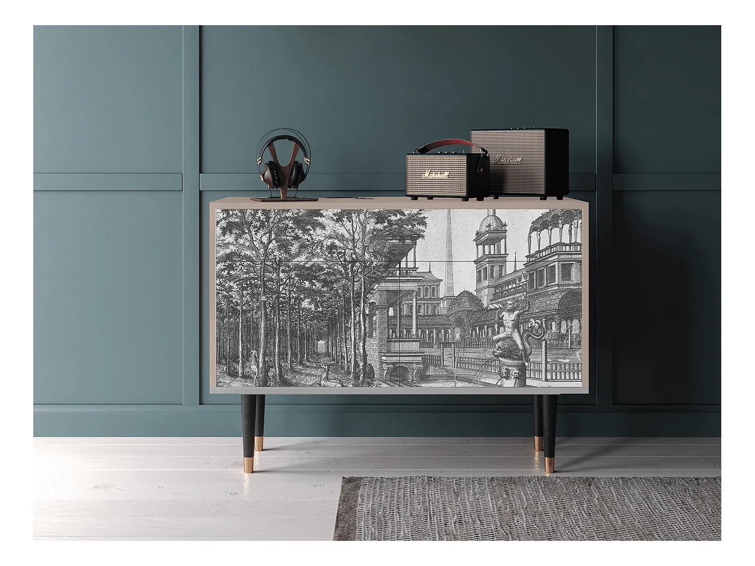 Dressoir - 115x85x48 cm - BS4 - View of the Piazza, Latte