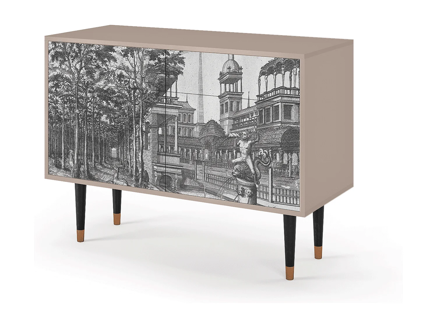 Buffet - 115x85x48 cm - BS4 - View of the Piazza, Latte