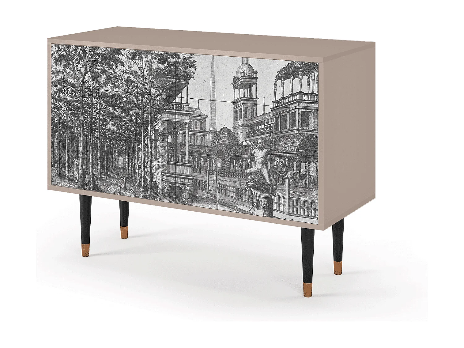 Kredens - 115x85x48 cm - BS4 - View of the Piazza, Latte