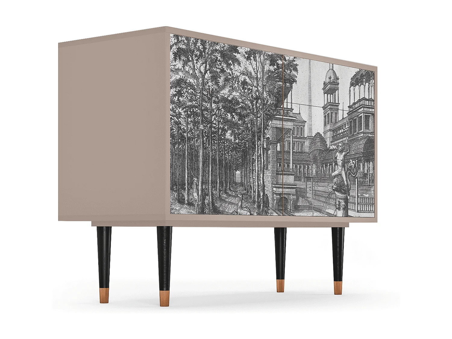 Kredens - 115x85x48 cm - BS4 - View of the Piazza, Latte