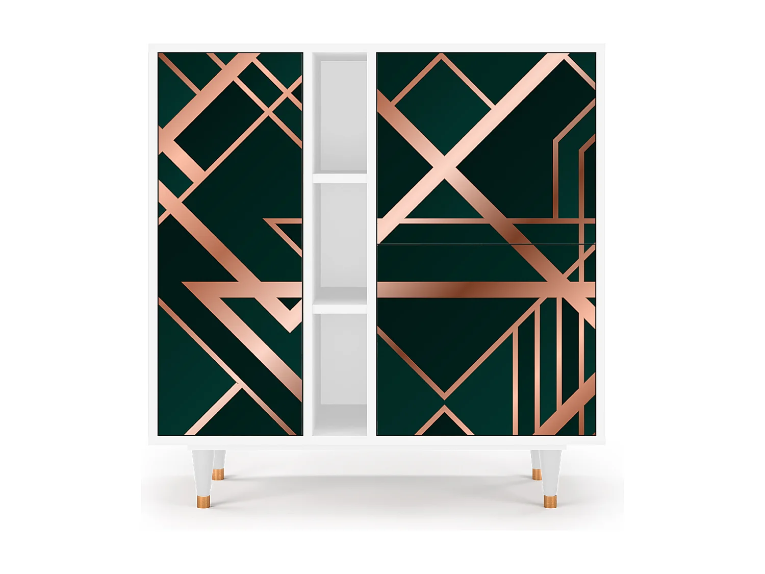 Kredens - 94х96х41 cm - BS5 - Emerald Gatsby, Biały