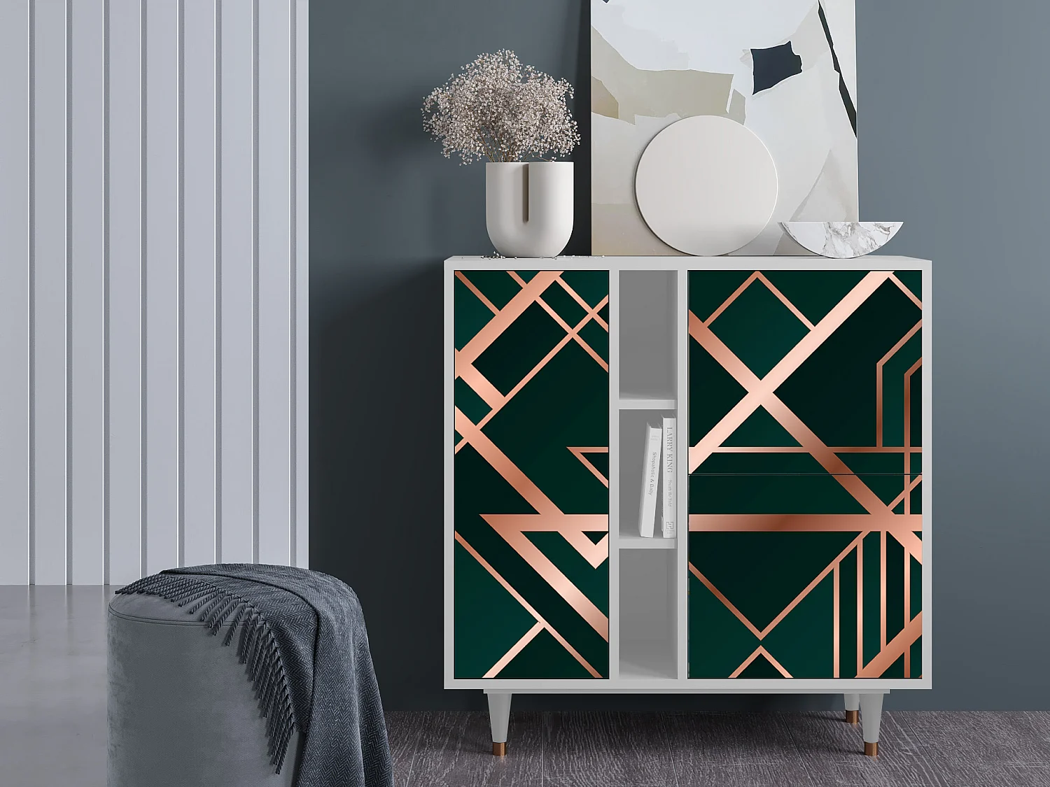 Dressoir - 94х96х41 cm - BS5 - Emerald Gatsby, Wit