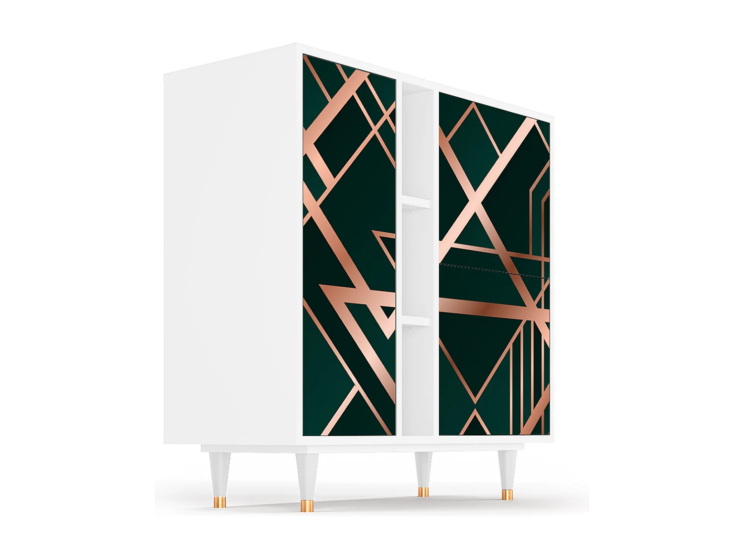 Dressoir - 94х96х41 cm - BS5 - Emerald Gatsby, Wit