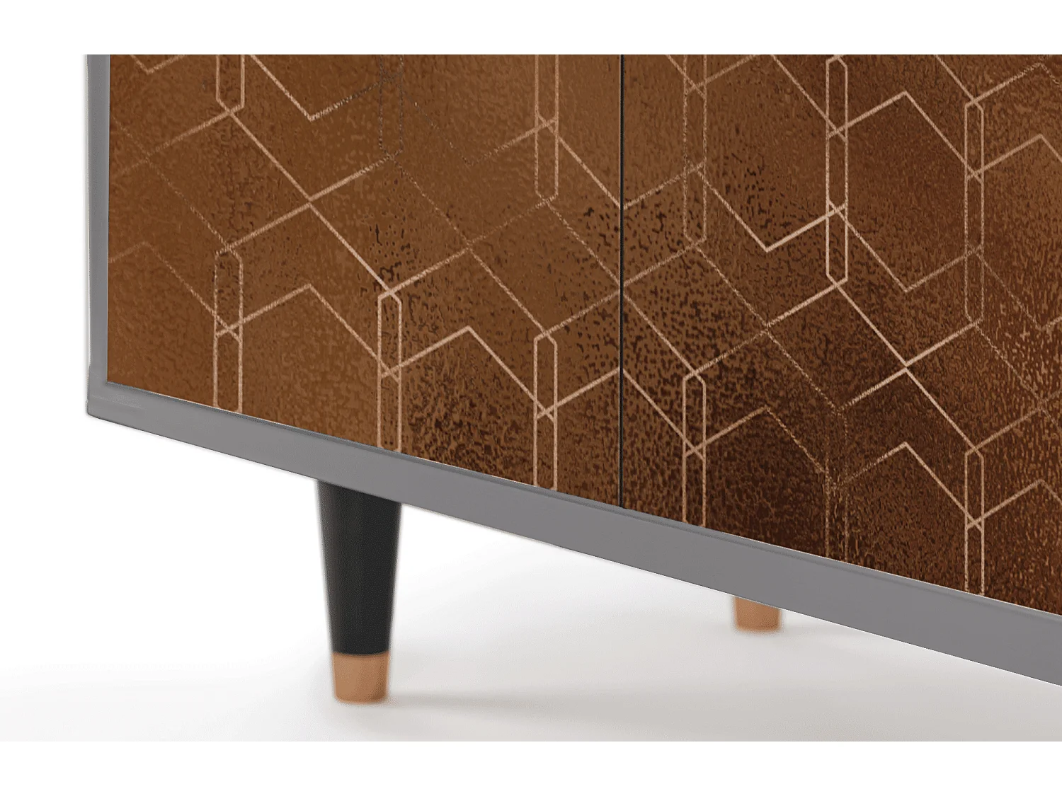 Aparador - 94x96x48 cm - BS3 - Chocolate Bar, Cinza