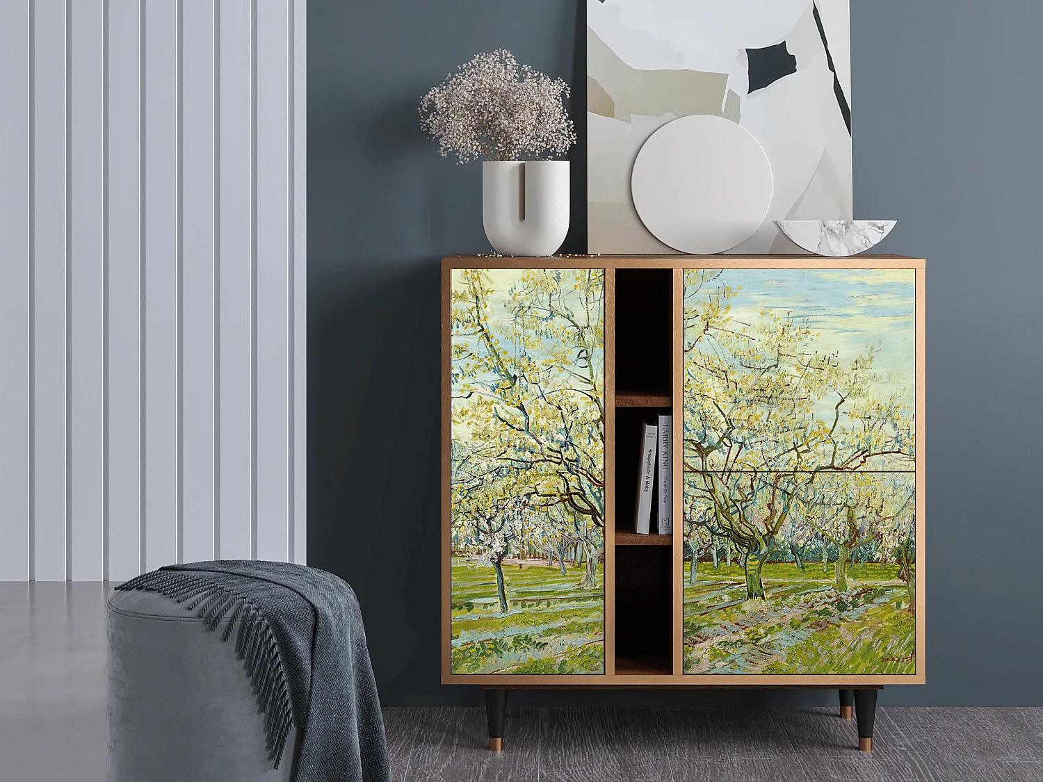 Sideboard - 94х96х41 cm - BS5 - The Weiß Orchard, Walnuss