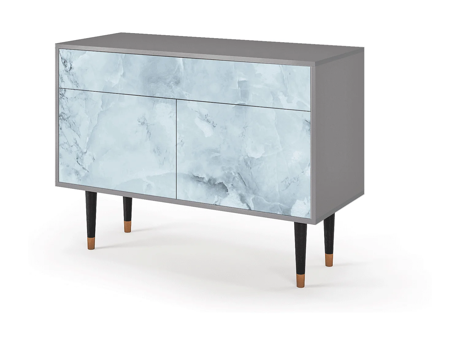 Kredens - 115x85x48 cm - BS4 - Glacial Colour, Szary