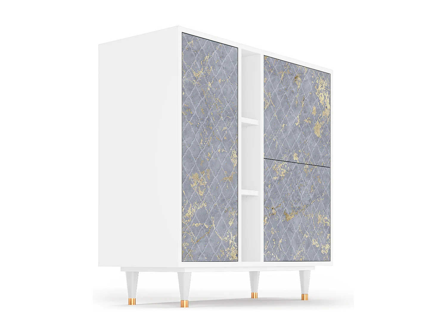 Buffet - 94х96х41 cm - BS5 - Golden Smoke, Blanc