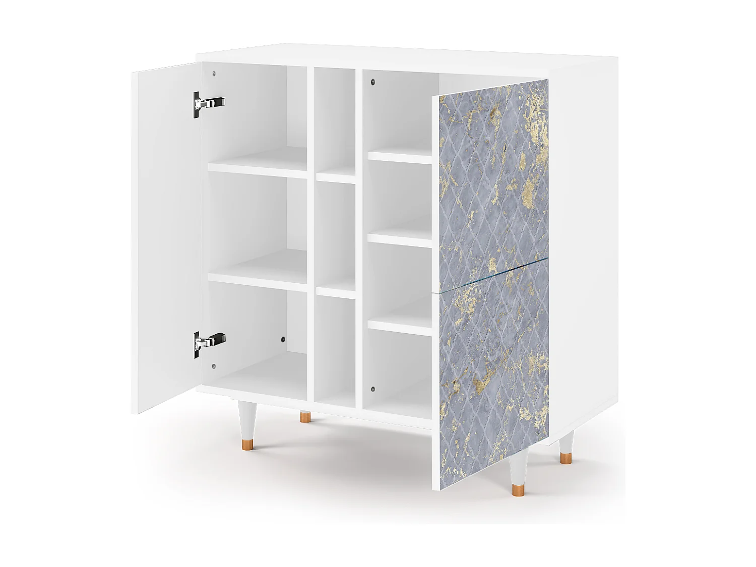 Buffet - 94х96х41 cm - BS5 - Golden Smoke, Blanc