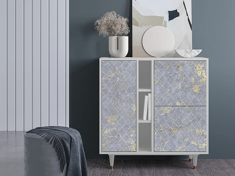 Buffet - 94х96х41 cm - BS5 - Golden Smoke, Blanc