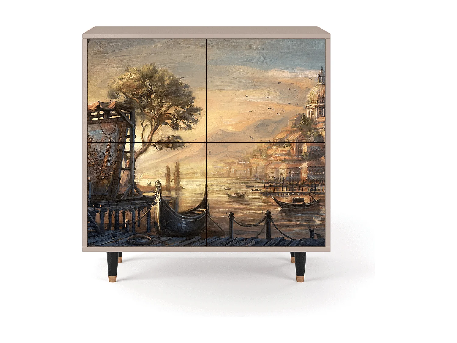 Buffet - 94x96x48 cm - BS3 - Venice, Latte