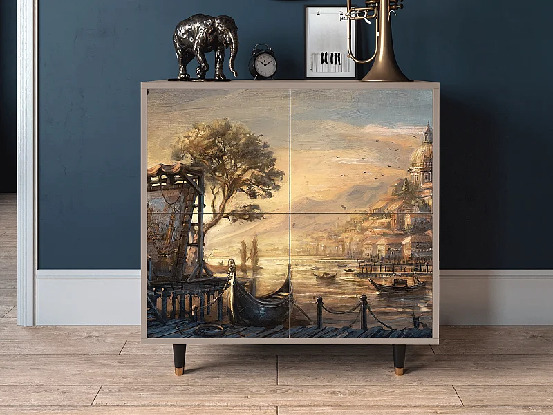 Sideboard - 94x96x48 cm - BS3 - Venice, Latte