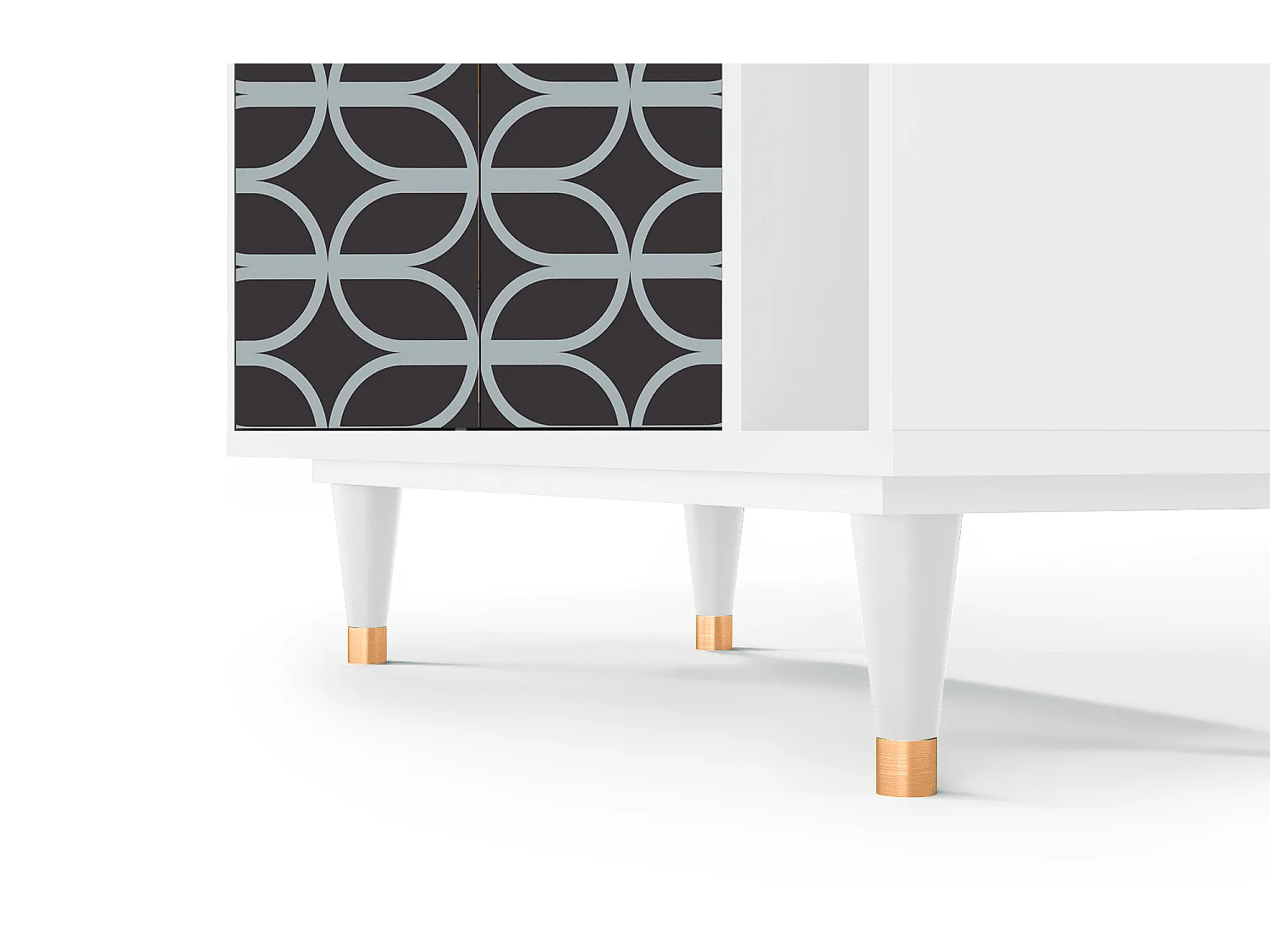 Sideboard - 96х110х41 cm - BS6 - Braided Blue, Weiß