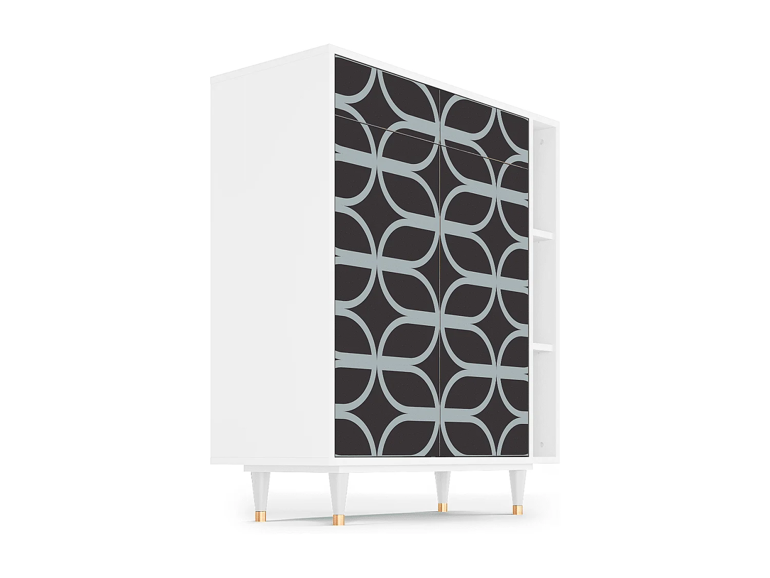 Buffet - 96х110х41 cm - BS6 - Braided Blue, Blanc