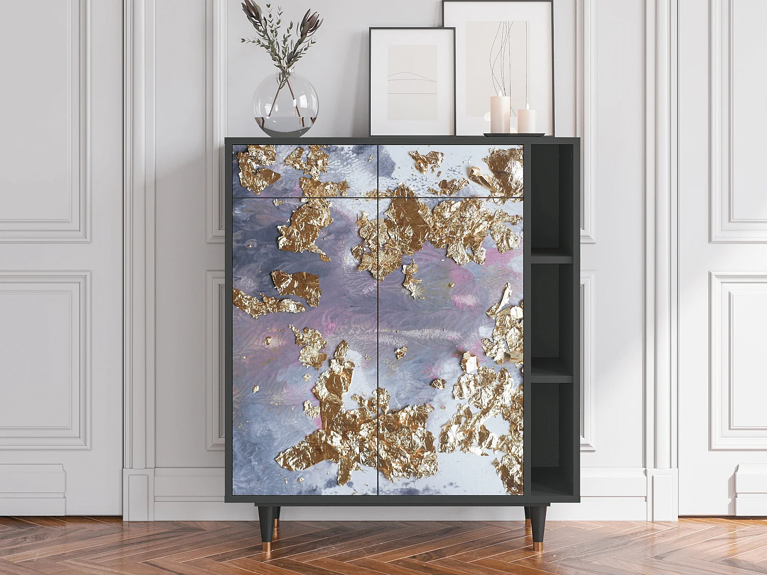 Dressoir - 96х110х41 cm - BS6 - Planet Earth, Antraciet