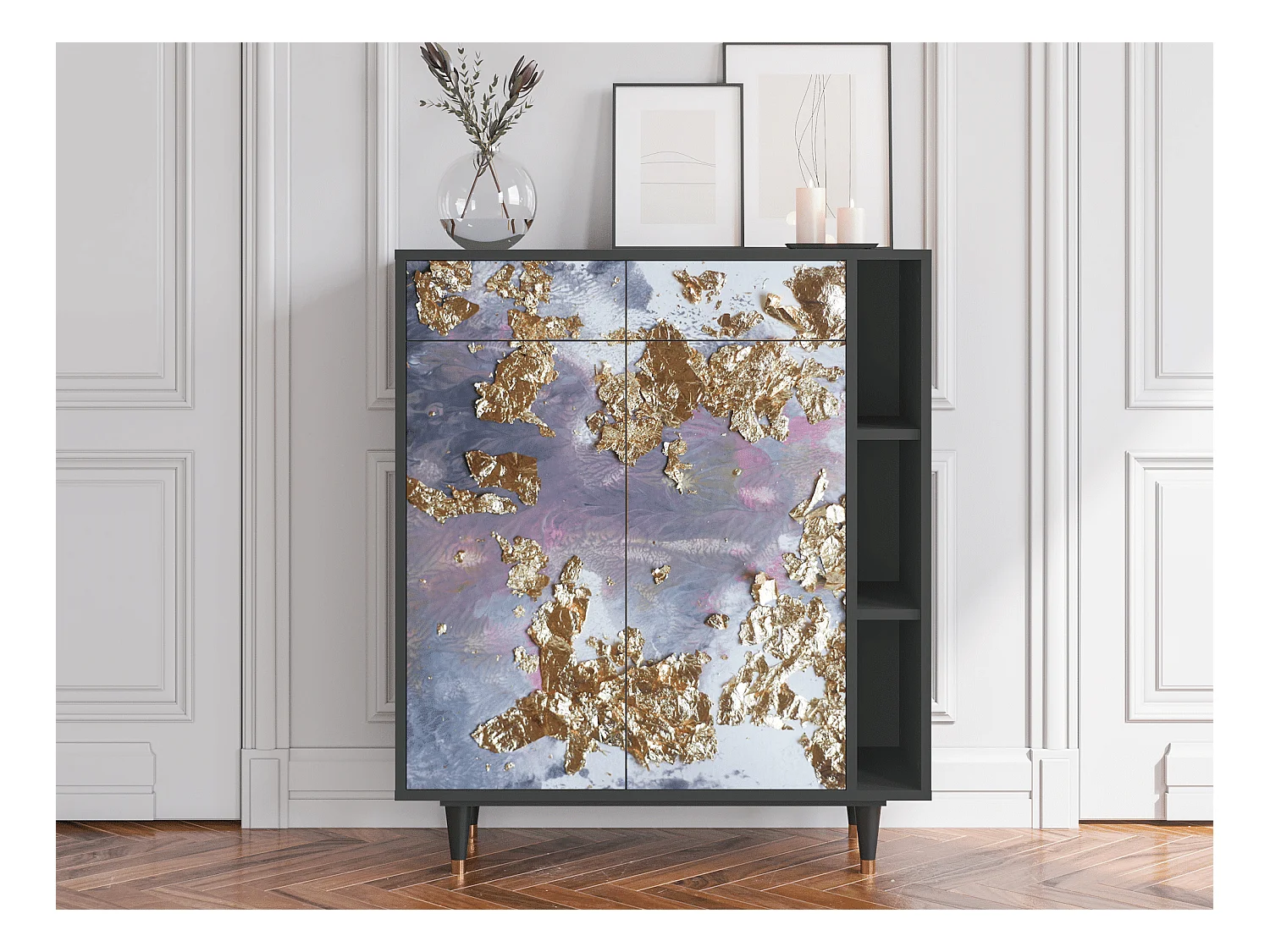 Buffet - 96х110х41 cm - BS6 - Planet Earth, Anthracite