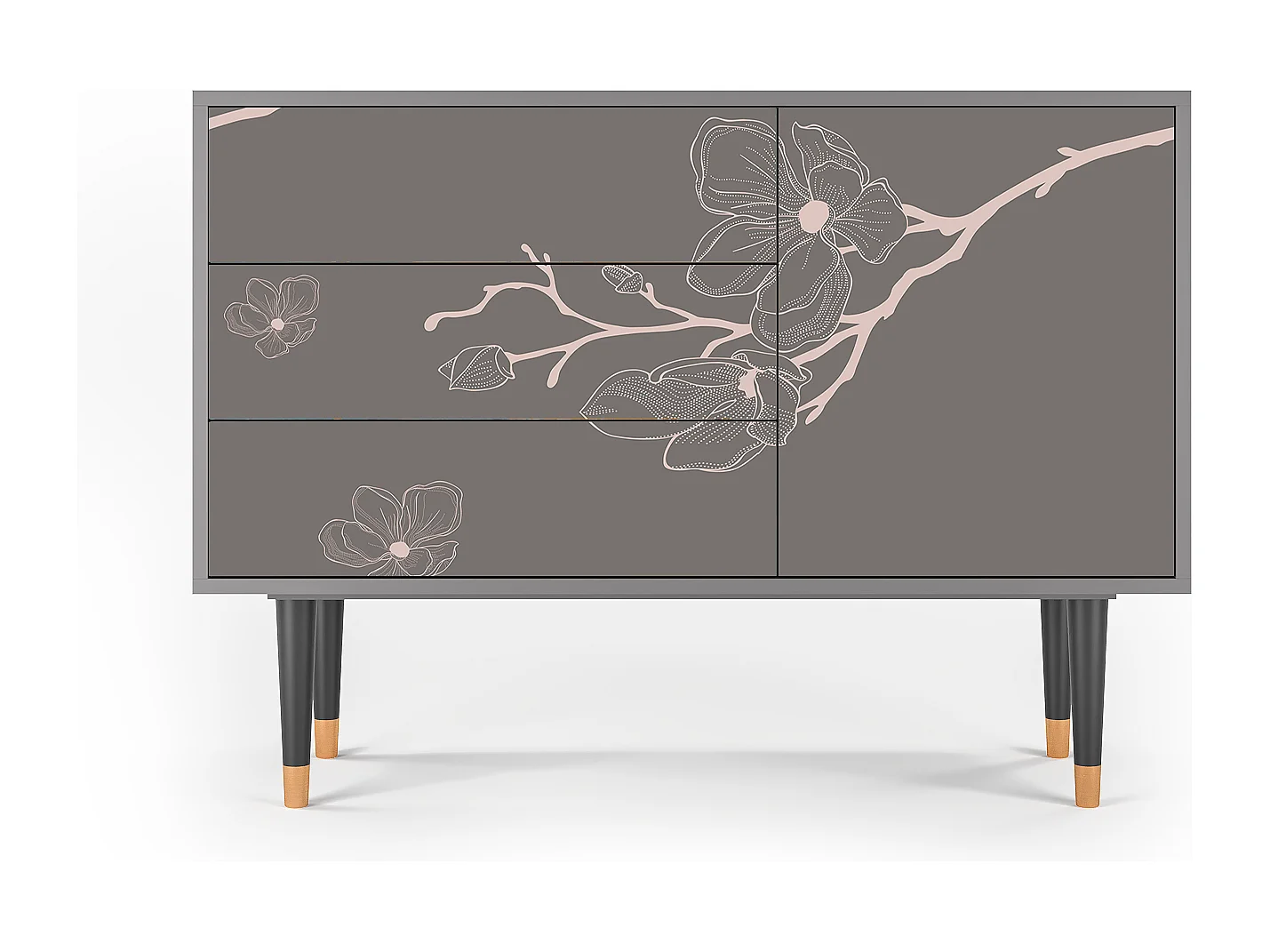 Sideboard - 115х84х41 cm - S3 - Cherry Blossom, Grau