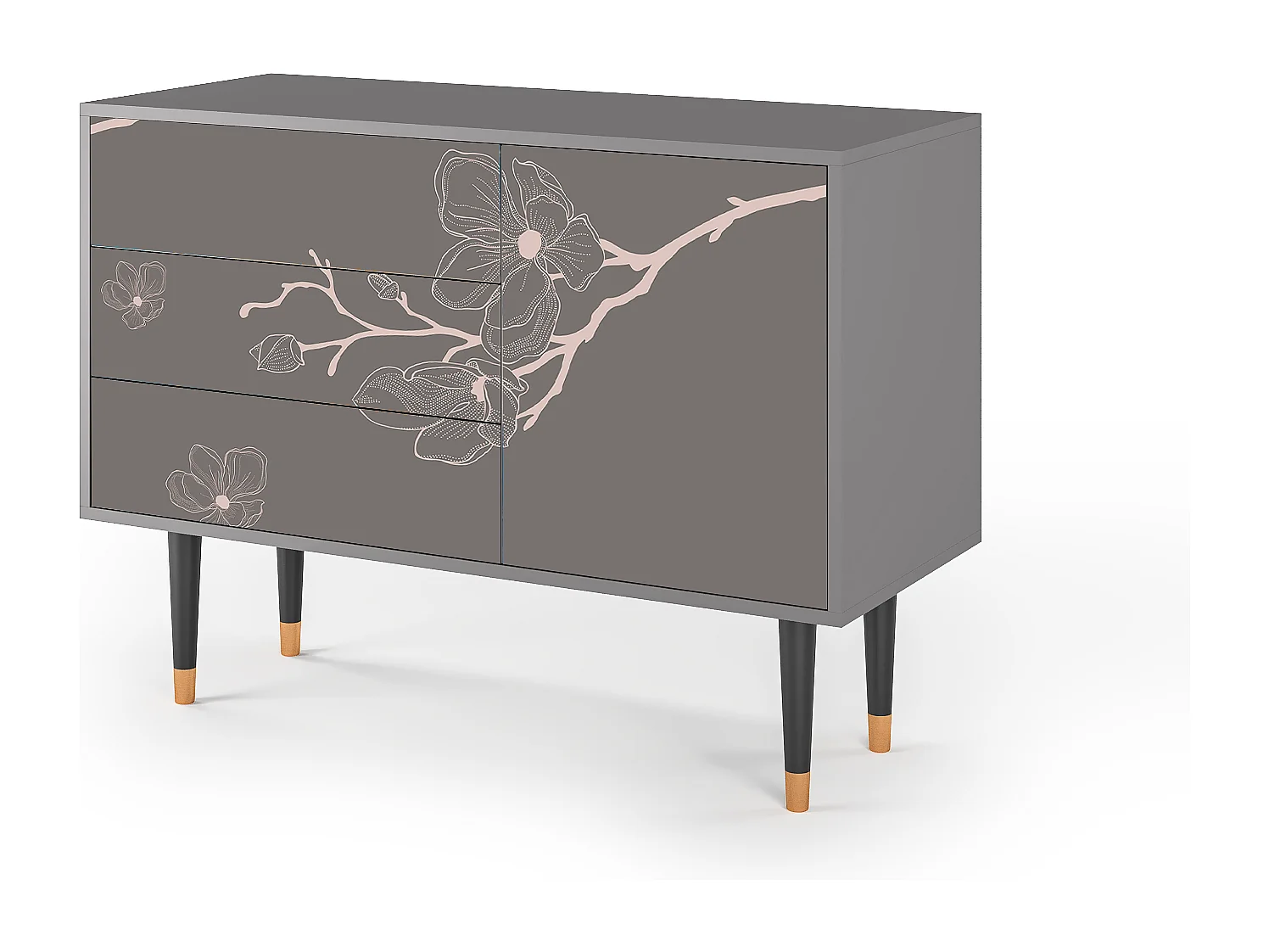 Sideboard - 115х84х41 cm - S3 - Cherry Blossom, Grau