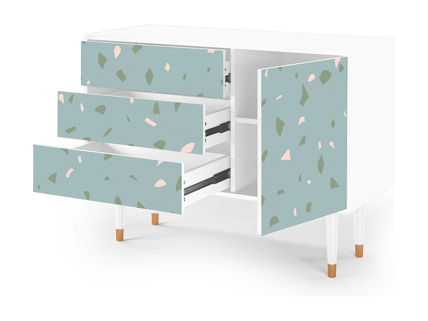 Sideboard - 115х84х41 cm - S3 - Blue Drops, Weiß