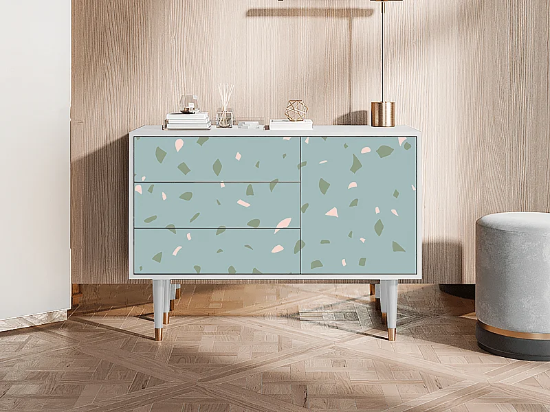Sideboard - 115х84х41 cm - S3 - Blue Drops, Weiß
