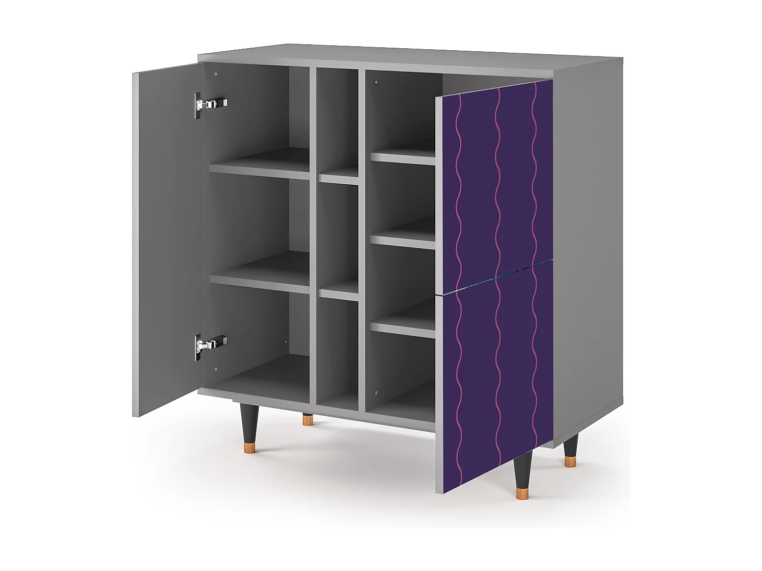 Aparador - 94х96х41 cm - BS5 - Grape Maccaroni, Gris