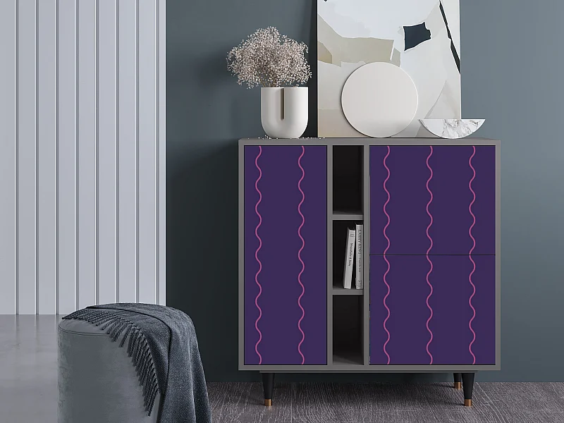 Dressoir - 94х96х41 cm - BS5 - Grape Maccaroni, Grijs