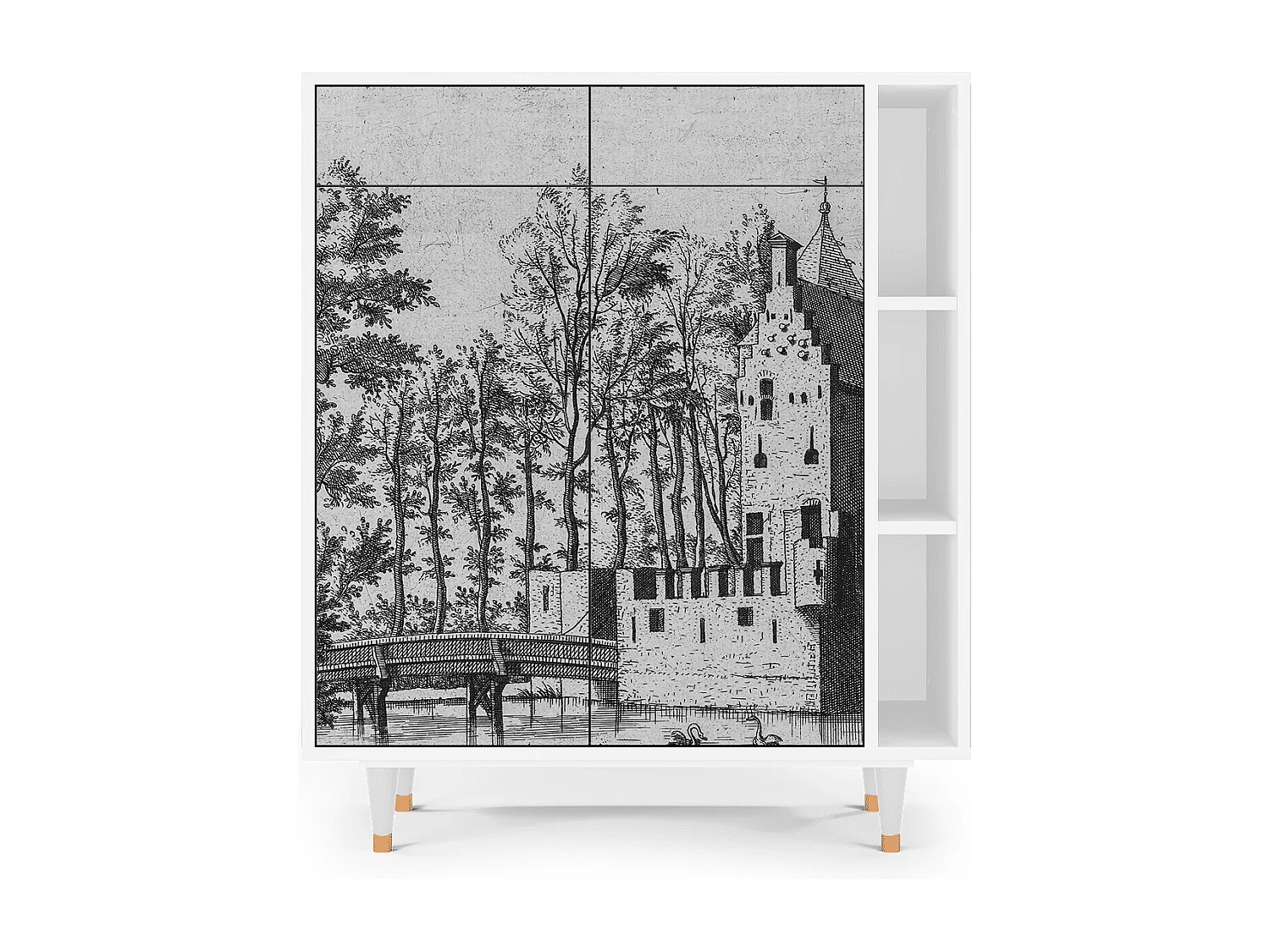 Credenza - 96х110х41 cm - BS6 - Castle by Breugel, Bianco