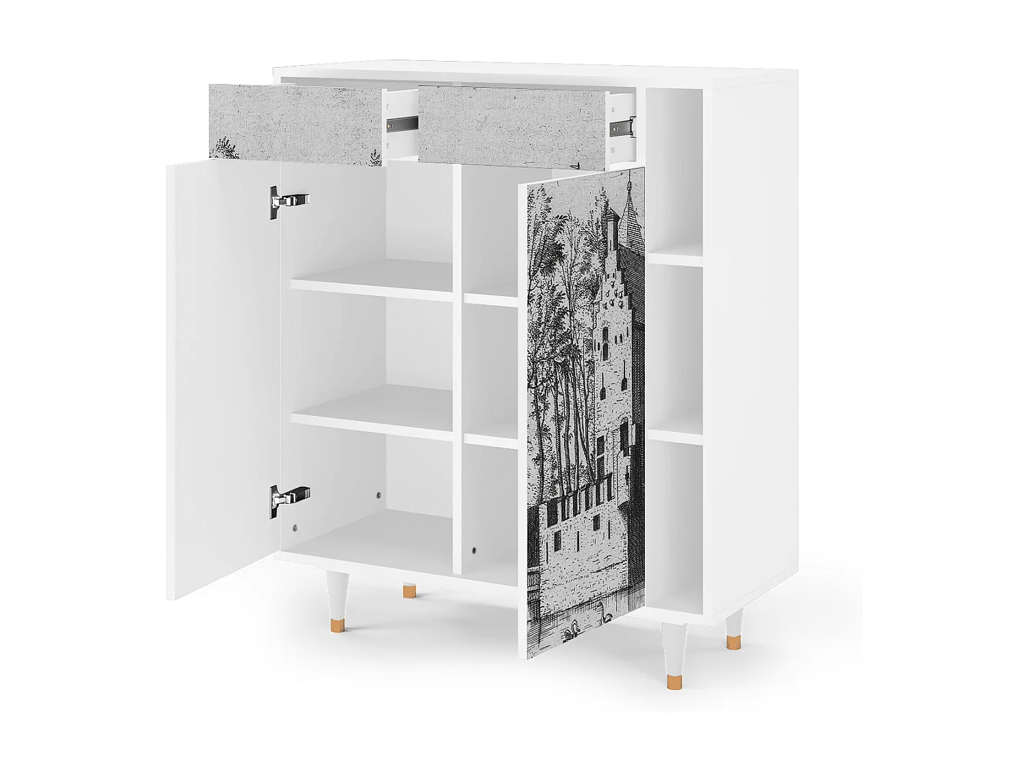 Buffet - 96х110х41 cm - BS6 - Castle by Breugel, Blanc