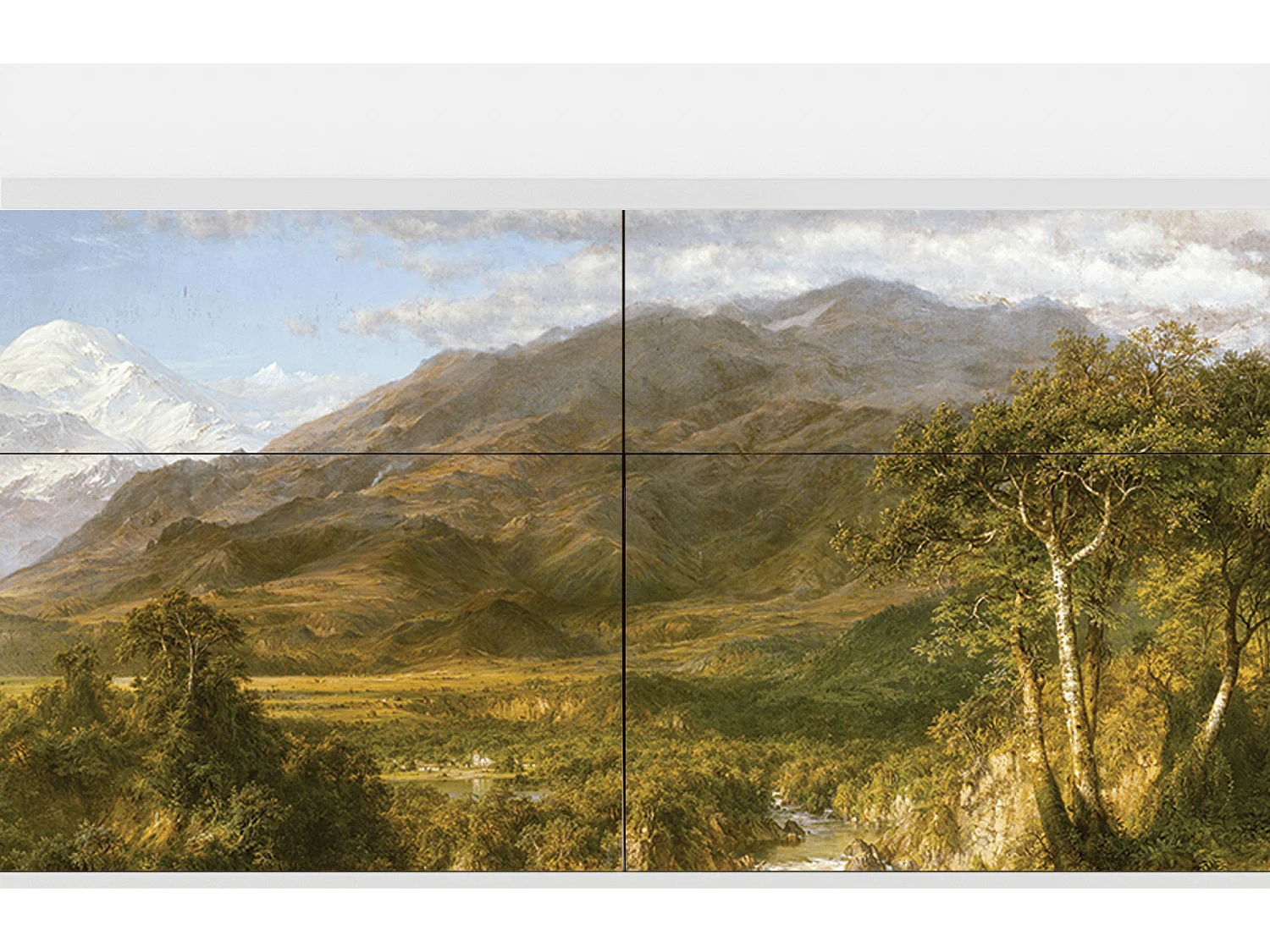 Sideboard - 115x85x48 cm - BS4 - The Heart of the Andes , Weiß